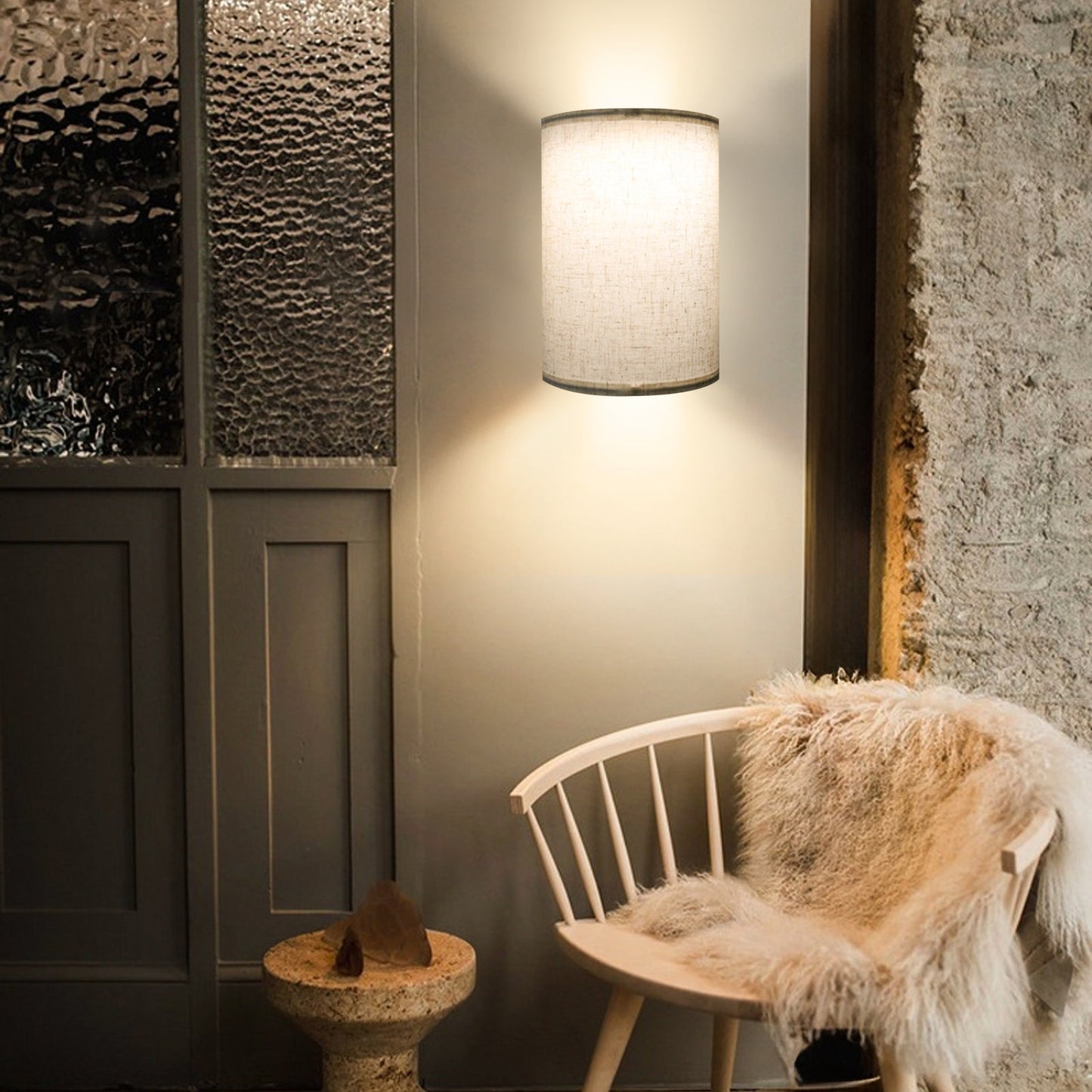 Set of Two Wall Sconces 16 RGB Colors Changeable Dimmable Wall Lights