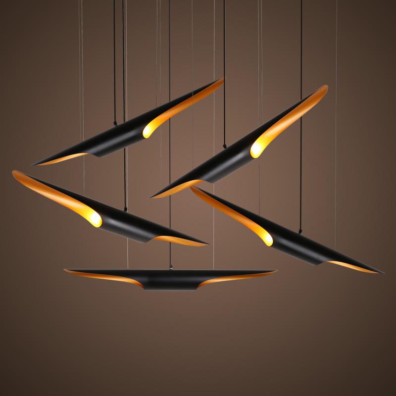 2019 Nordic retro tubular Pendant Light Black Aluminum Pendant Lamp