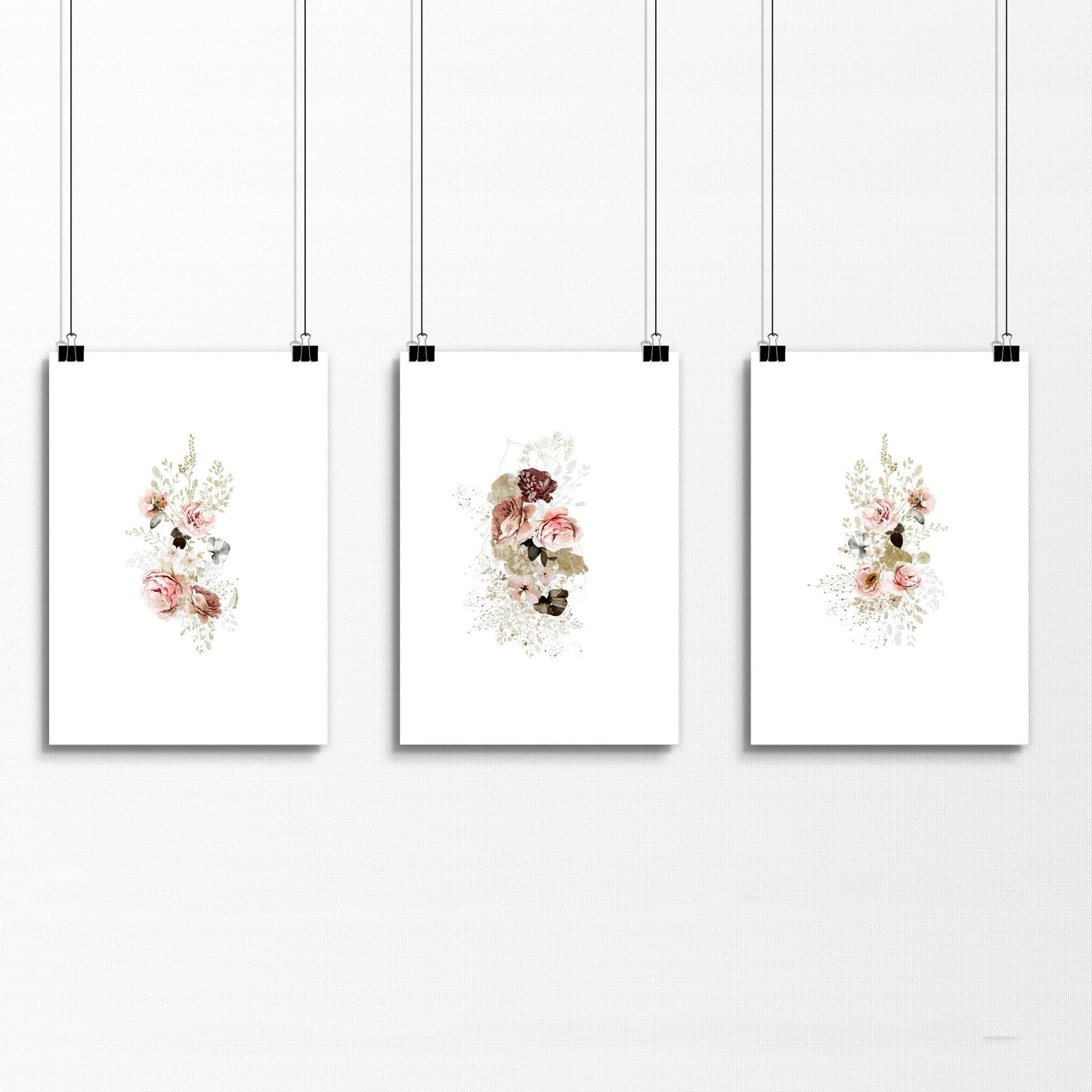 Art for the kitchen | set of 3 Shabby Chic wall art prints