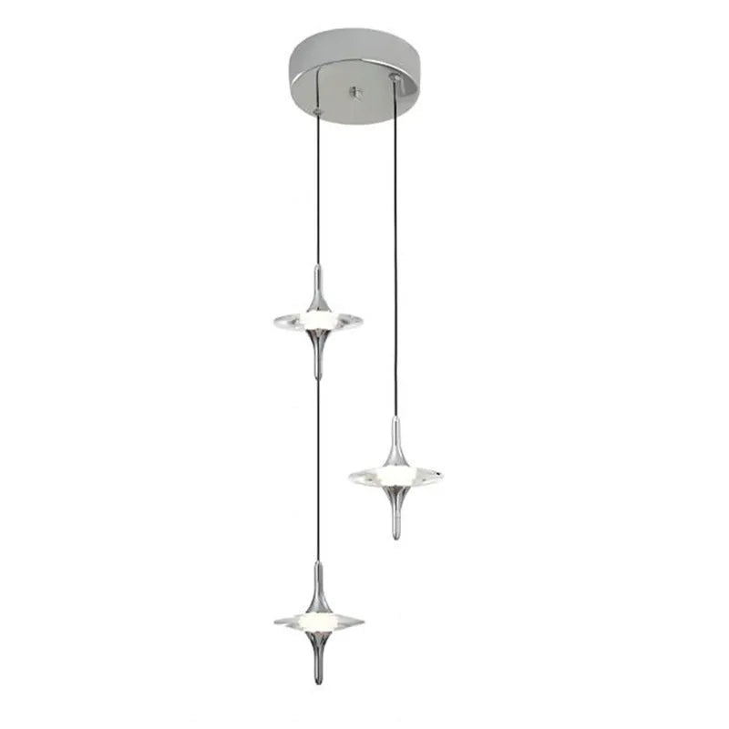 Crystal pendant over dining table