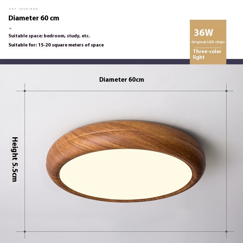 Bedroom Ceiling Lamp Creative Walnut Colors