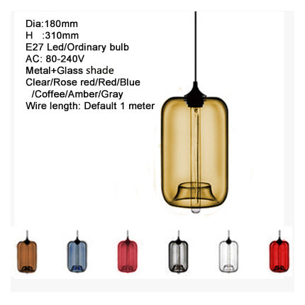 Simple Modern Color Restaurant Bar Glass Chandelier
