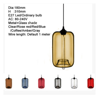 Simple Modern Color Restaurant Bar Glass Chandelier