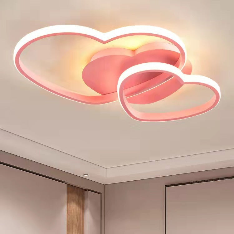 Doppel Herz Children's Room Bedroom LED Ceiling Light
