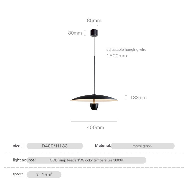 Modern Minimalist Black Pendant Chandelier