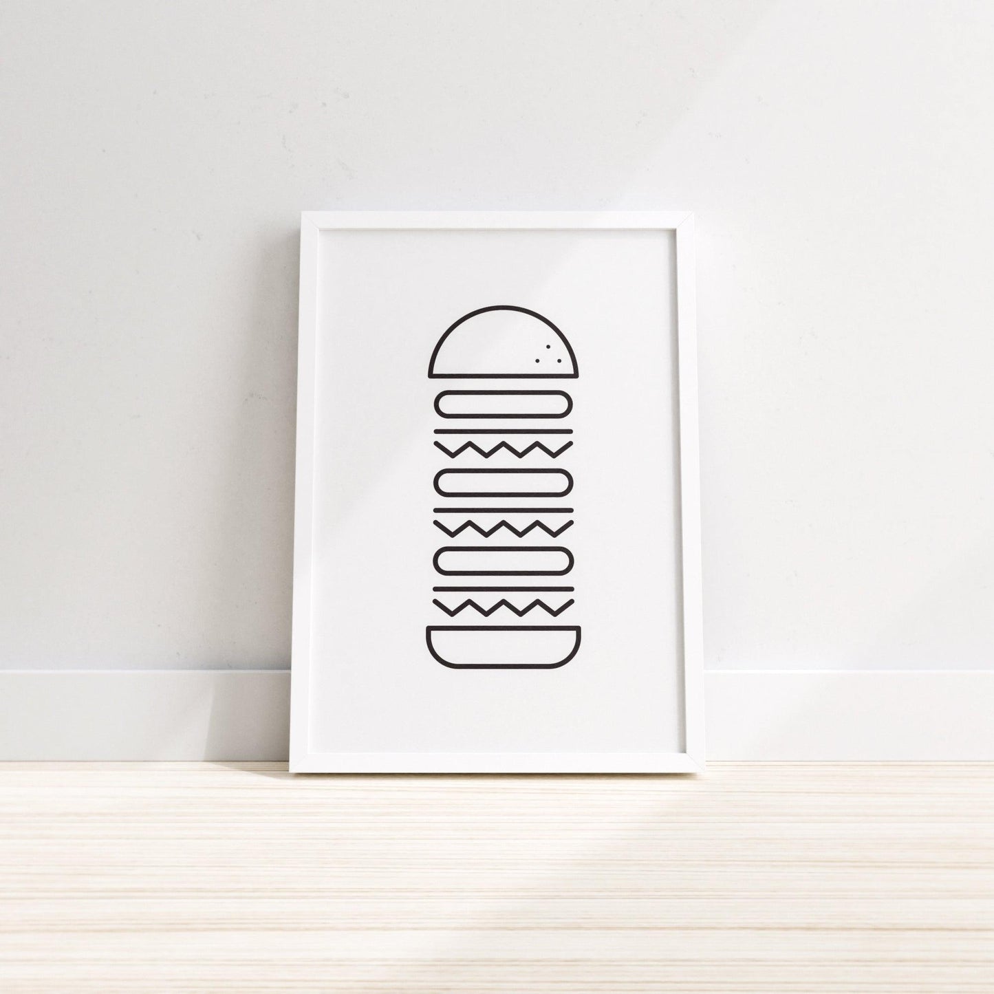 Hugeburger - Kitchen Wall Decor Dining room Wall Art, Burger Wall