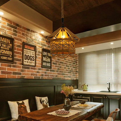 Hemp Rope Retro Restaurant Ideas Industrial Style Chandelier