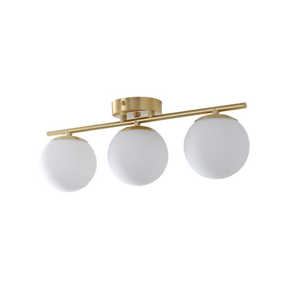 Modern Cream Style Living Room Ceiling Lamp Glass Ball Aisle Light