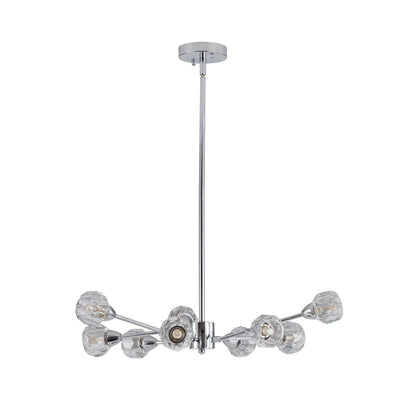 Modern Crystal Chandeliers, 9 Lights Chrome Chandelier for Living Room