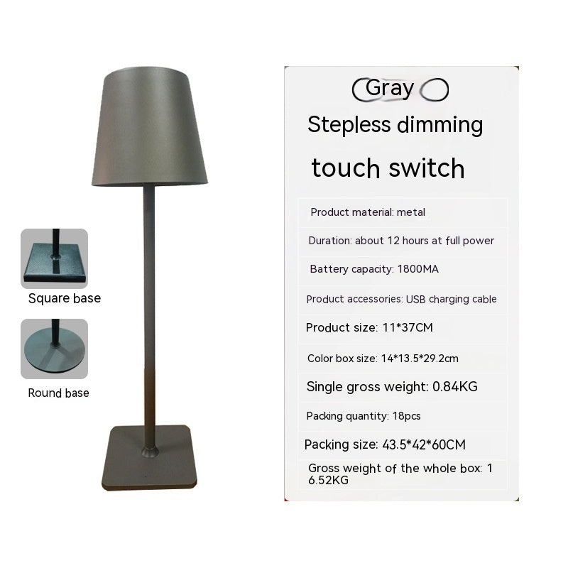 Simple Table Lamp Bedroom Touch Three-color Night Light Charging