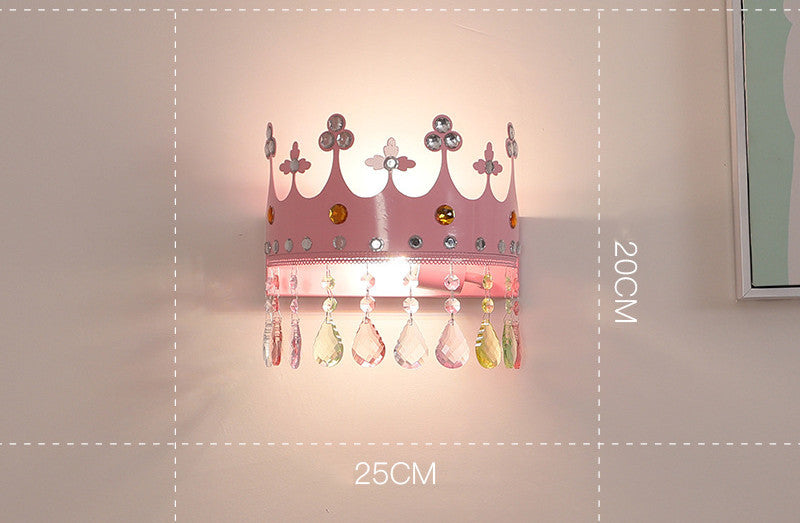 Nordic Led Crystal Chandelier Cartoon Crown Dimming