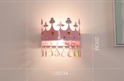 Nordic Led Crystal Chandelier Cartoon Crown Dimming