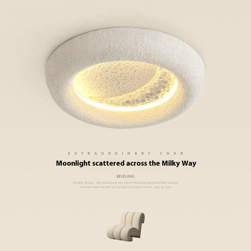 Cream Style Modern Moon Light Master Bedroom Study Ceiling Light