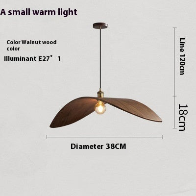 Southeast Asian Walnut Wood Pendant Chandelier