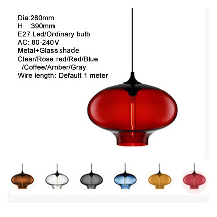 Simple Modern Color Restaurant Bar Glass Chandelier