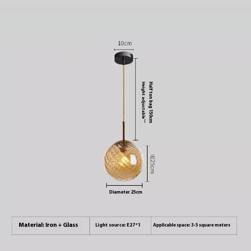Modern Glass Pendant Chandelier for Bedroom