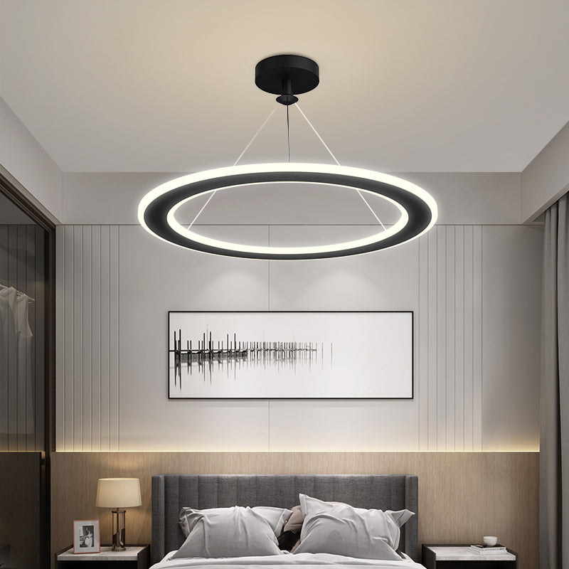 Modern Iron Circular LED Ceiling Chandelier