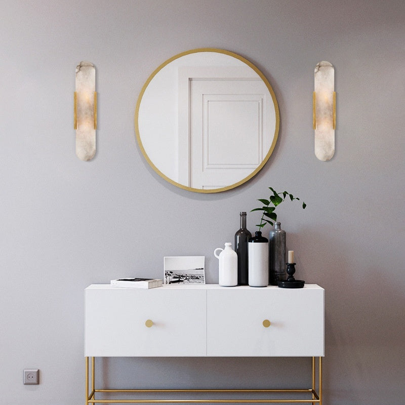 Modern Marble Wall Sconce Black Gold