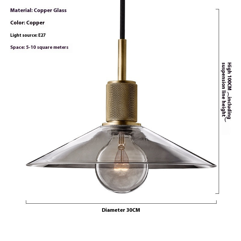 Retro Copper Chandelier Cafe Restaurant Bedside Lamp