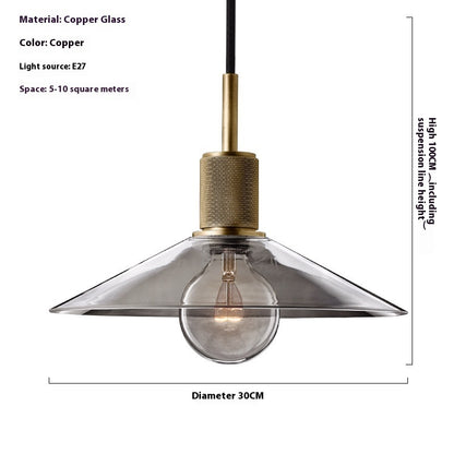 Retro Copper Chandelier Cafe Restaurant Bedside Lamp