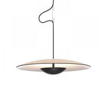 Nordic UFO Pendant Light - Wood/Black Design