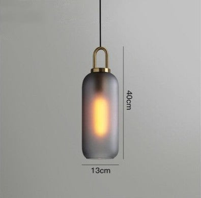 Nordic Glass Ball Pendant Light Iron Frame