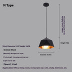 Modern Black Metal Pendant Lamp
