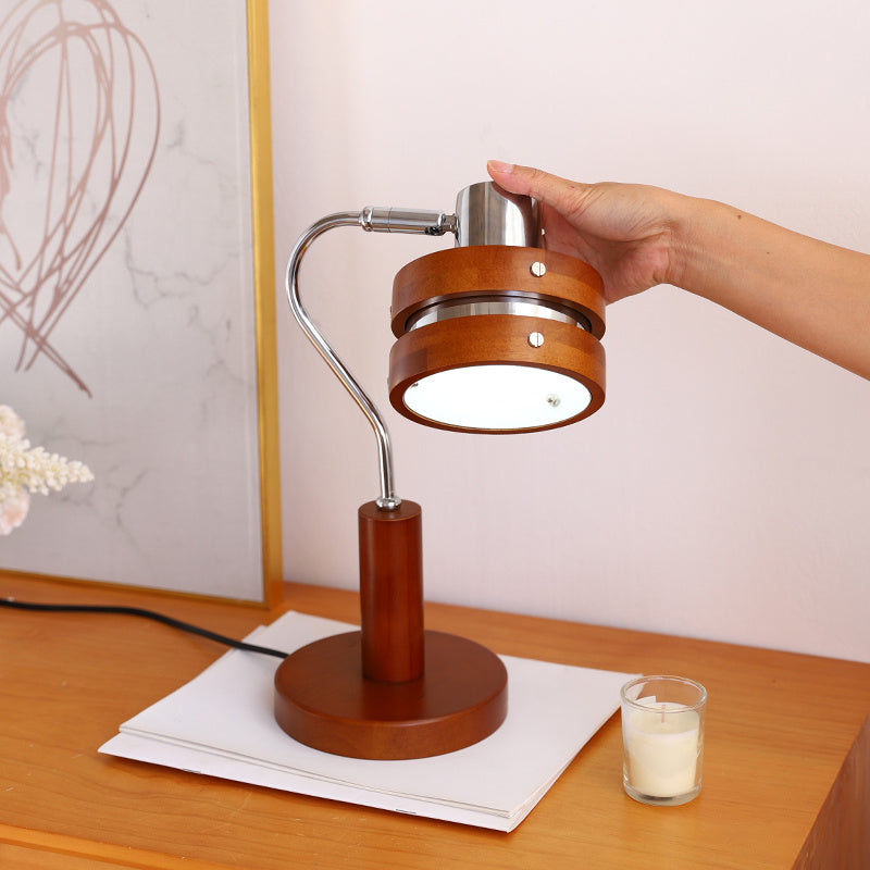 Living Room High-grade Atmosphere Mid-ancient French Walnut-color Table Lamp Retro