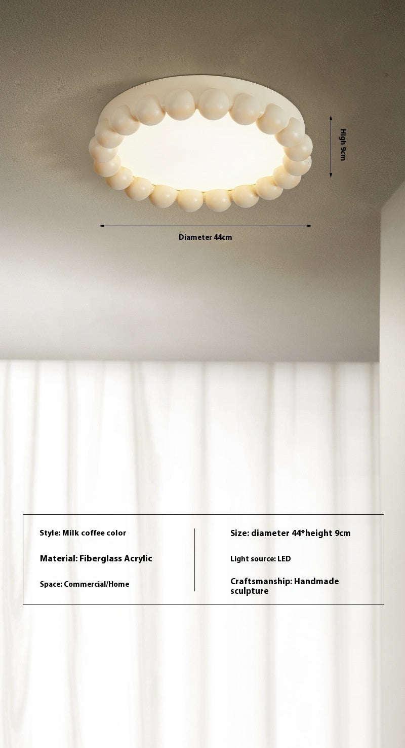 Nordic Cream Style Bedroom Light Ceiling Lamp Modern Silent Style