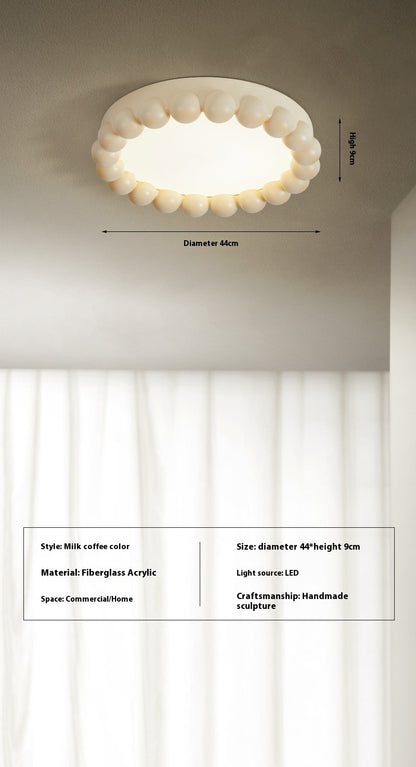 Nordic Cream Style Bedroom Light Ceiling Lamp Modern Silent Style