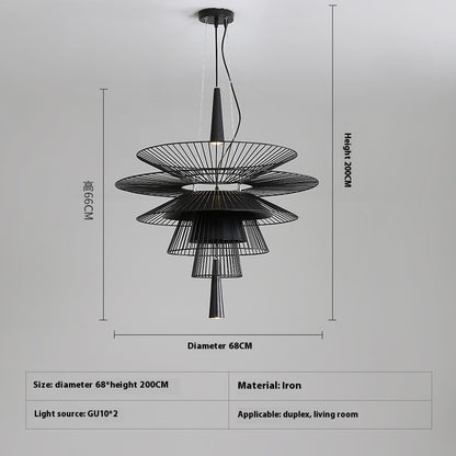 Dining Room Chandelier Minimalist Creative Hollow Art Lighting
