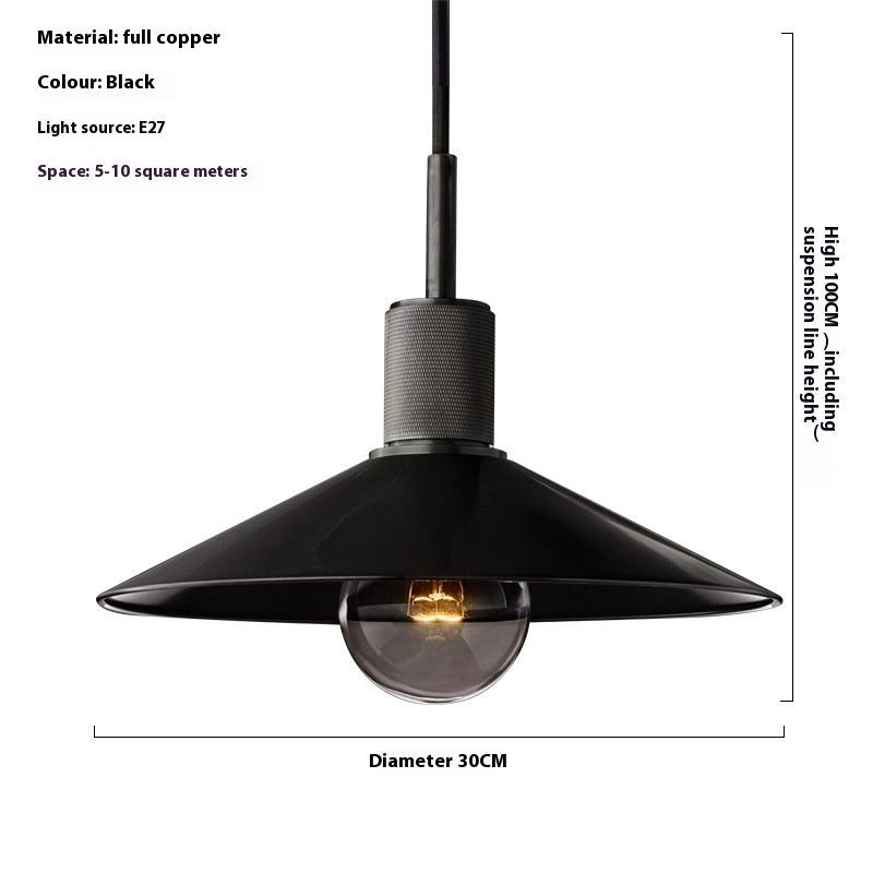 Retro Copper Chandelier Cafe Restaurant Bedside Lamp