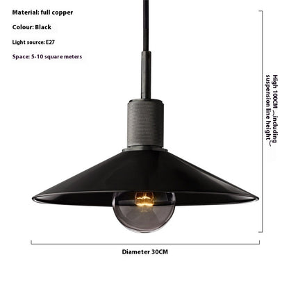 Retro Copper Chandelier Cafe Restaurant Bedside Lamp