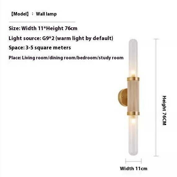 Nordic Glass Strip Wall Lamp for Hallway