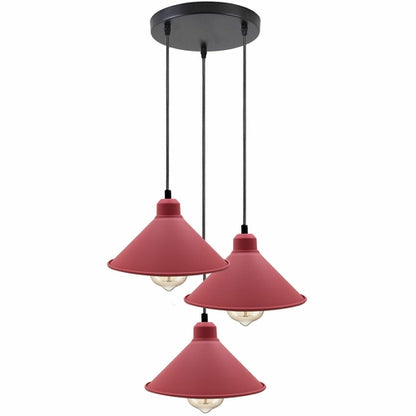 Modern Industrial Cone Shade Pendant Light E27 Adjustable Hanging Lamp