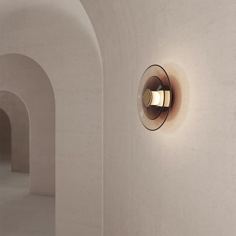 Modern Metal Glass Wall Lamp - Bedroom Study Light