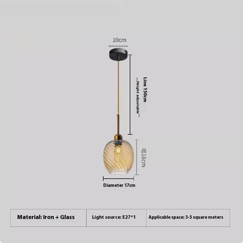 Modern Glass Pendant Chandelier for Bedroom