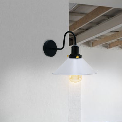 LEDSone Industrial vintage White Swan Neck Wall Light Indoor Sconce