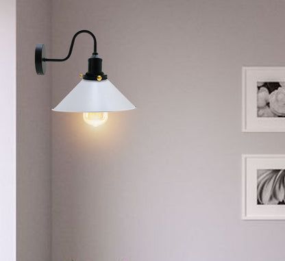 LEDSone Industrial vintage White Swan Neck Wall Light Indoor Sconce