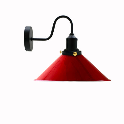 LEDSone Industrial Vintage Ratio Red Swan Neck Wall Light Indoor