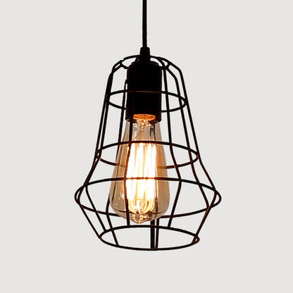 Modern Iron Cage Chandelier Hanging Pendant Lamp