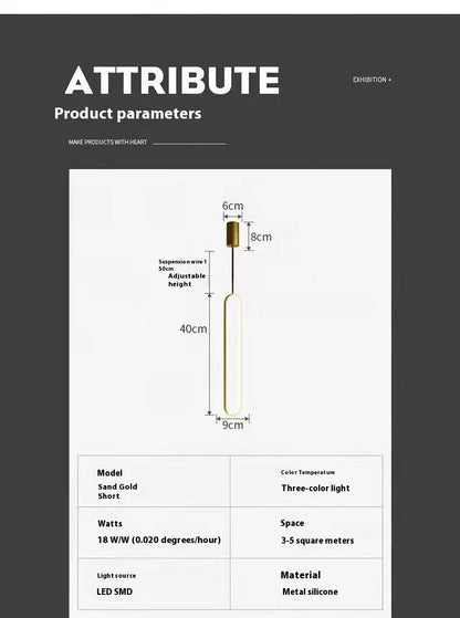 Modern Minimalist Nordic Light Luxury Dining Table Bar Small Droplight