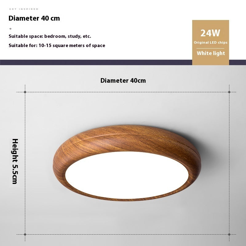 Bedroom Ceiling Lamp Creative Walnut Colors