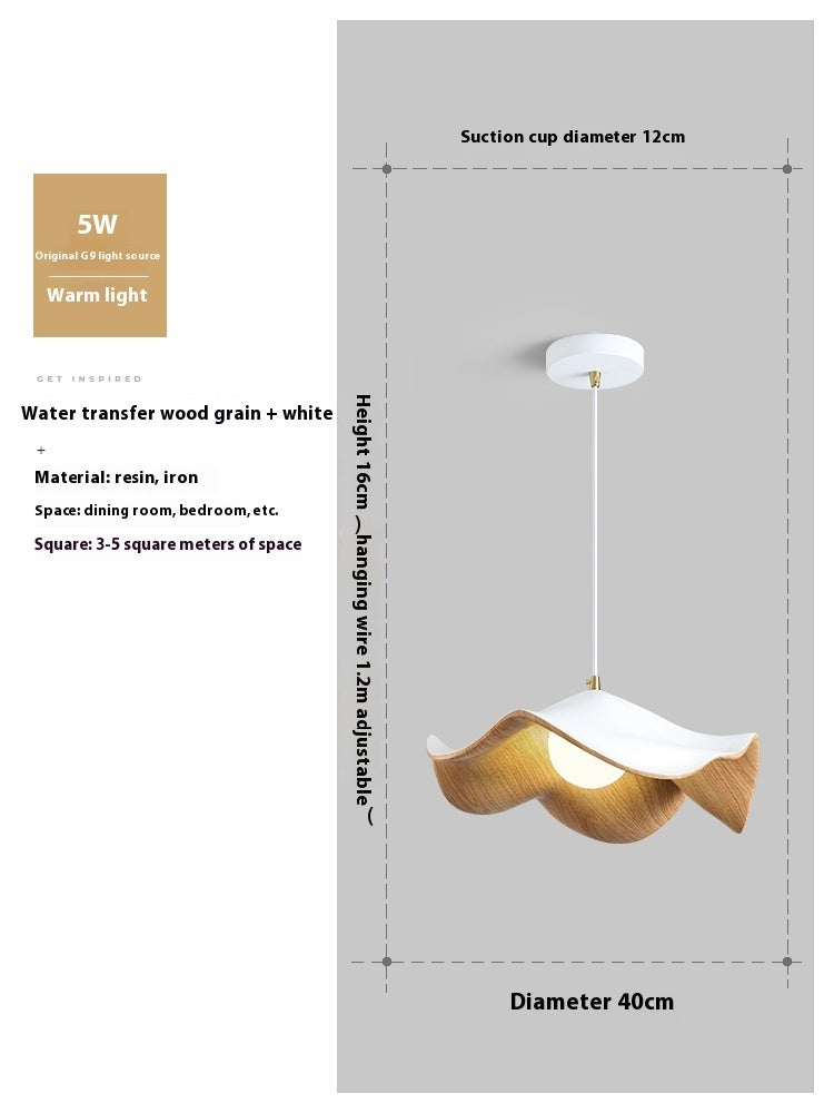 Lotus Leaf Dining-room Lamp Log Pattern Chandelier