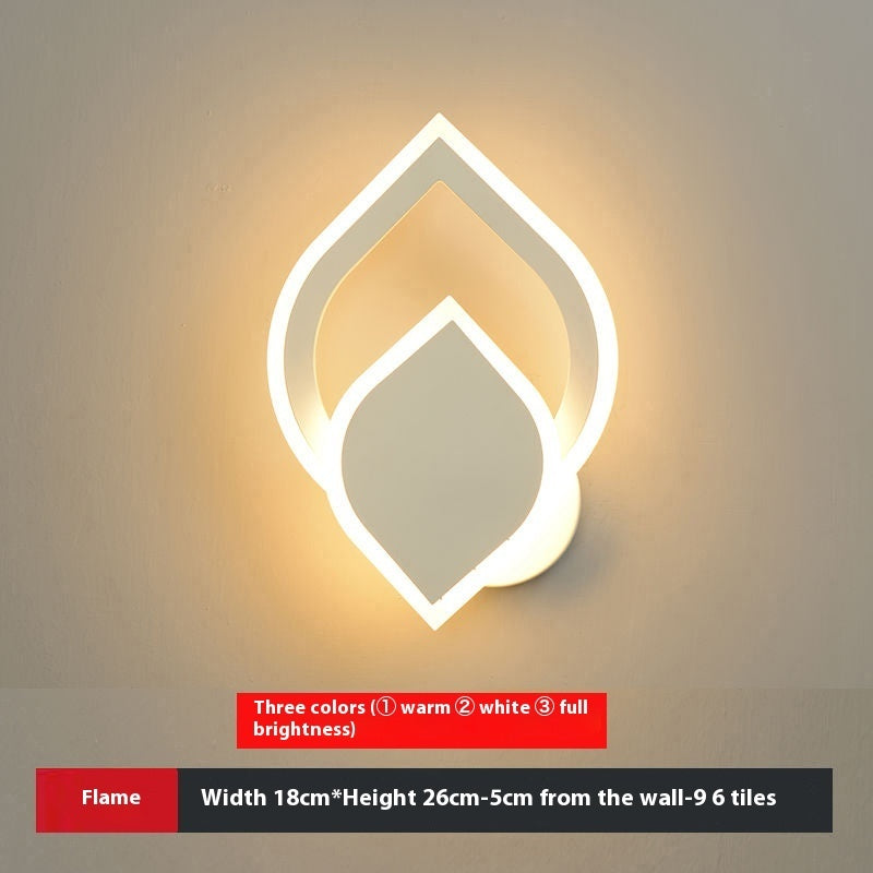 LED Heart-shaped Wall Lamp - Bedroom Living Room Light