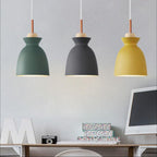 Retro Industrial Wood Wrought Iron Pendant Light