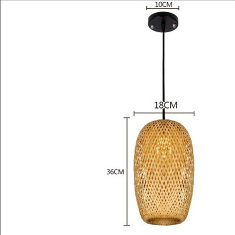 Bamboo Three Head Pendant Light for Dining