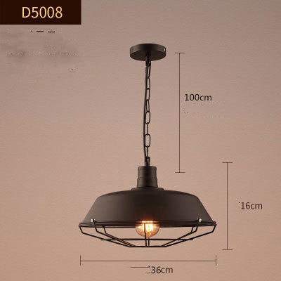 Vintage Iron Chandelier Shopping Mall Restaurant Black