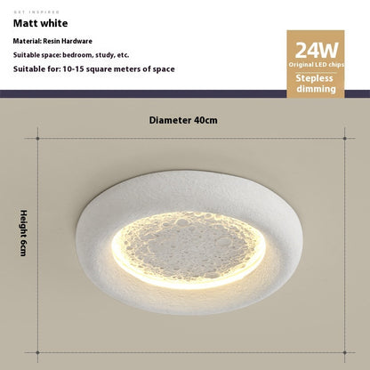 Cream Style Modern Moon Light Master Bedroom Study Ceiling Light