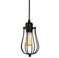 Retro Iron Cage Pendant Light Black